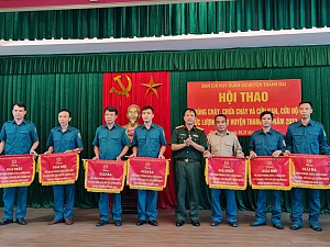 Đạt giải nhất Hội thao chữa cháy và cứu nạn, cứu hộ lực lượng DQTV huyện Thanh Oai năm 2023
